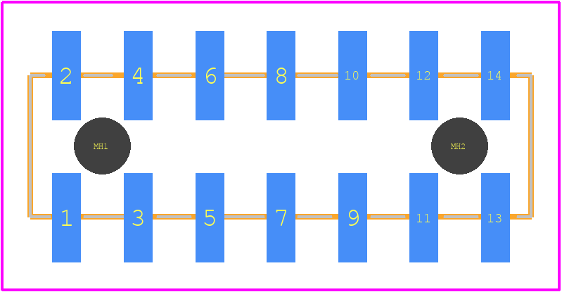 M20-8750742 - Harwin PCB footprint - Other - Other - M20-8750742-3