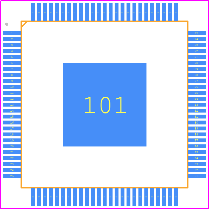 XMC4504F100F512ACXQMA1 - Infineon PCB footprint - Quad Flat Packages - Quad Flat Packages - PG-LQFP-100-11