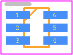 NC7WV16P6X - onsemi PCB footprint - SOT23 (6-Pin) - SOT23 (6-Pin) - sc-88-1