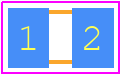 08052C221K4T2A - Kyocera AVX PCB footprint - Capacitor Chip Non-polarised - Capacitor Chip Non-polarised - 0805 (0.94)