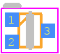 DTA014EMT2L - ROHM Semiconductor PCB footprint - SO Transistor Flat Lead - SO Transistor Flat Lead - VMT3