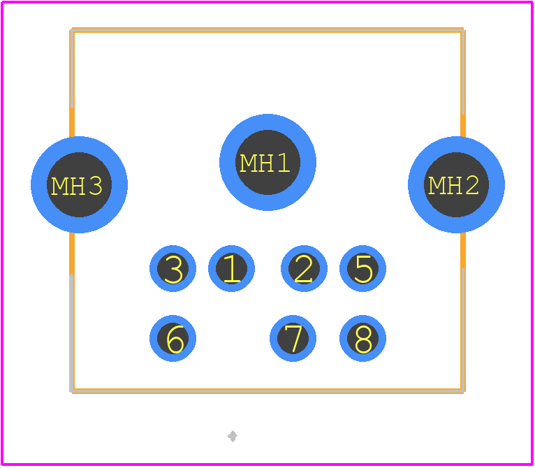 KMDGX-7S-BS - Kycon PCB footprint - Other - Other - KMDGX-7S-BS-2