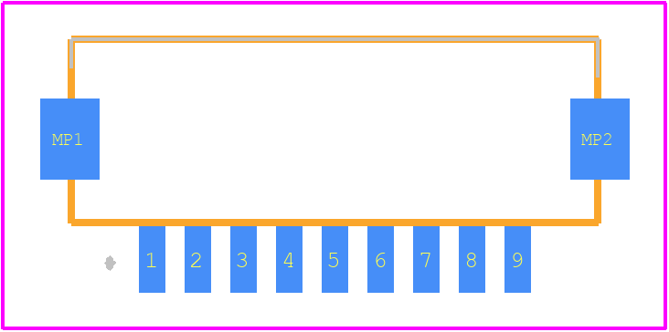 DF13A-9P-1.25H(50) - Hirose PCB footprint - Other - Other - DF13A-9P-1.25H(50)-2