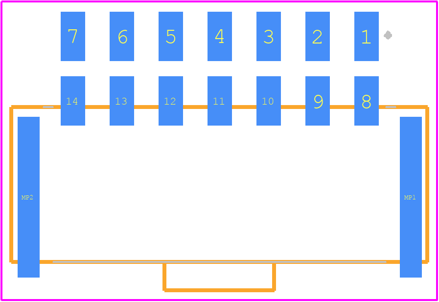 105405-1114 - Molex PCB footprint - Other - Other - 105405-1114-1