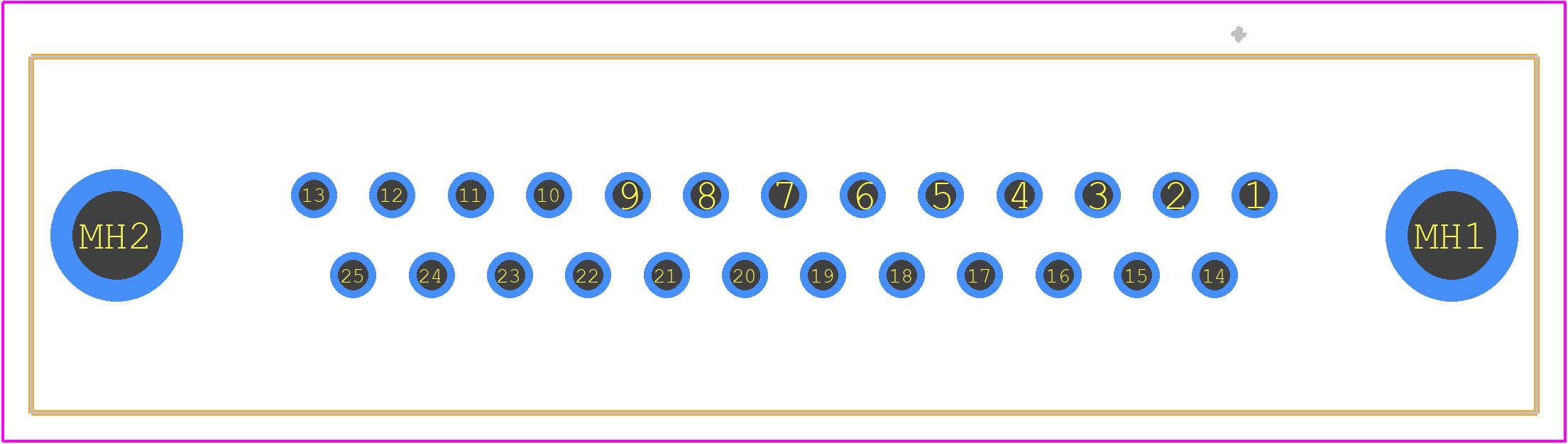 FCC17B25SE590 - Amphenol PCB footprint - Other - Other - FCC17B25SE590-3