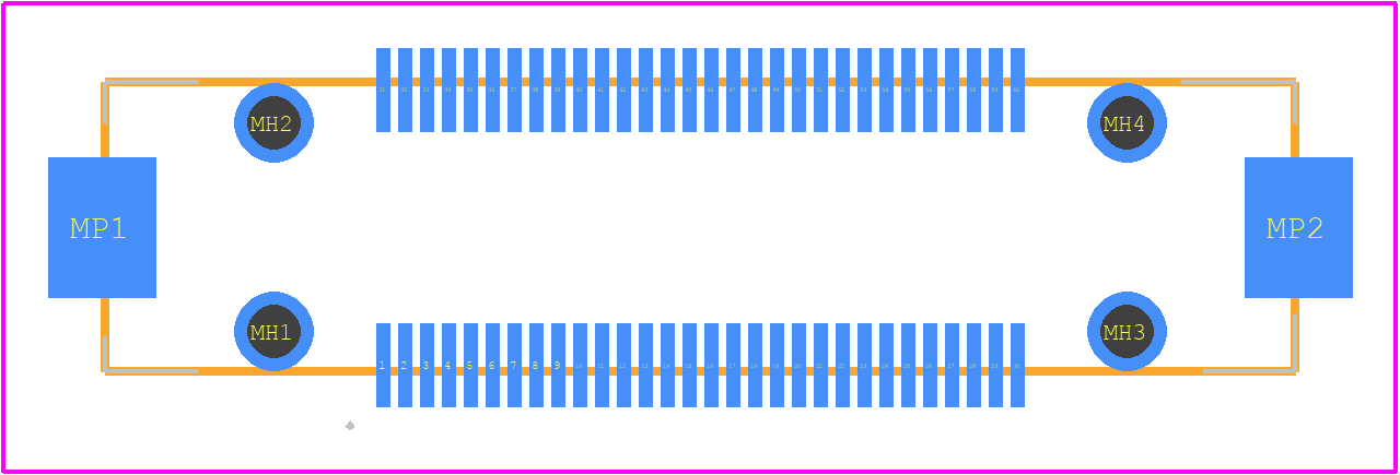 FX23L-60P-0.5SV8 - Hirose PCB footprint - Other - Other - FX23L-60P-0.5SV8-3
