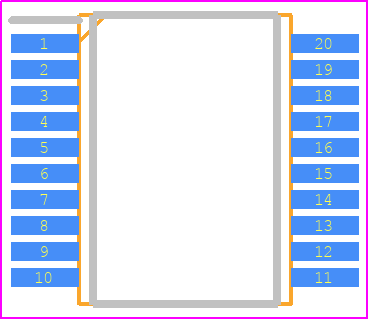 74HC373DB,112 - Nexperia PCB footprint - Small Outline Packages - Small Outline Packages - SOT339-1