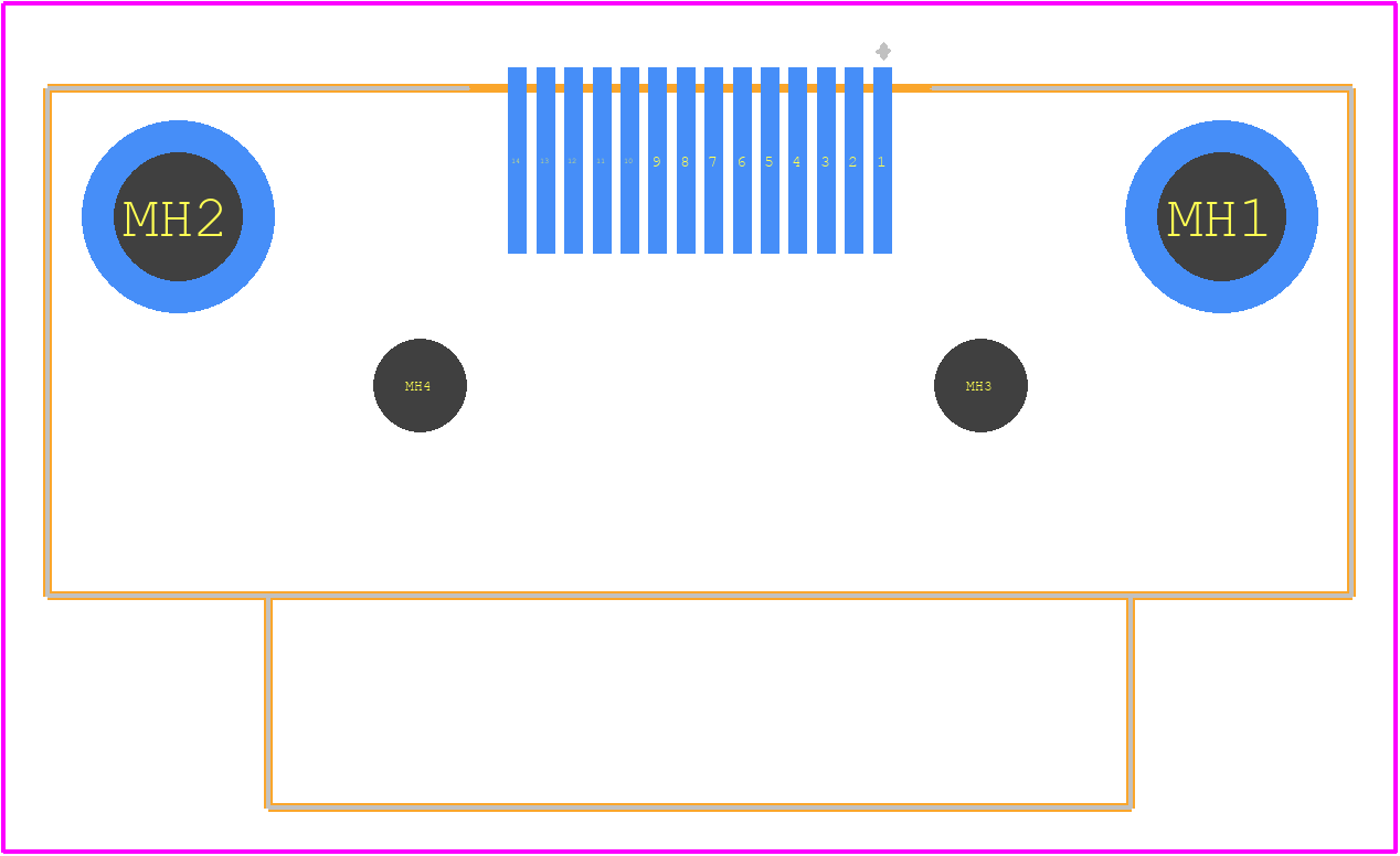 10214-1S10PE - 3M PCB footprint - Other - Other - 10214-1S10PE-1