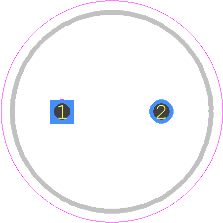 UFG1V101MPM - Nichicon PCB footprint - Capacitor, Polarized Radial Diameter - Capacitor, Polarized Radial Diameter - RADIAL LEAD