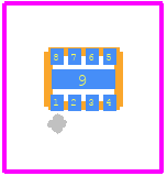 NCP186AMX390TAG - onsemi PCB footprint - Other - Other - XDFN8 1.6x1.2, 0.4P CASE 711AS ISSUE D (MX)