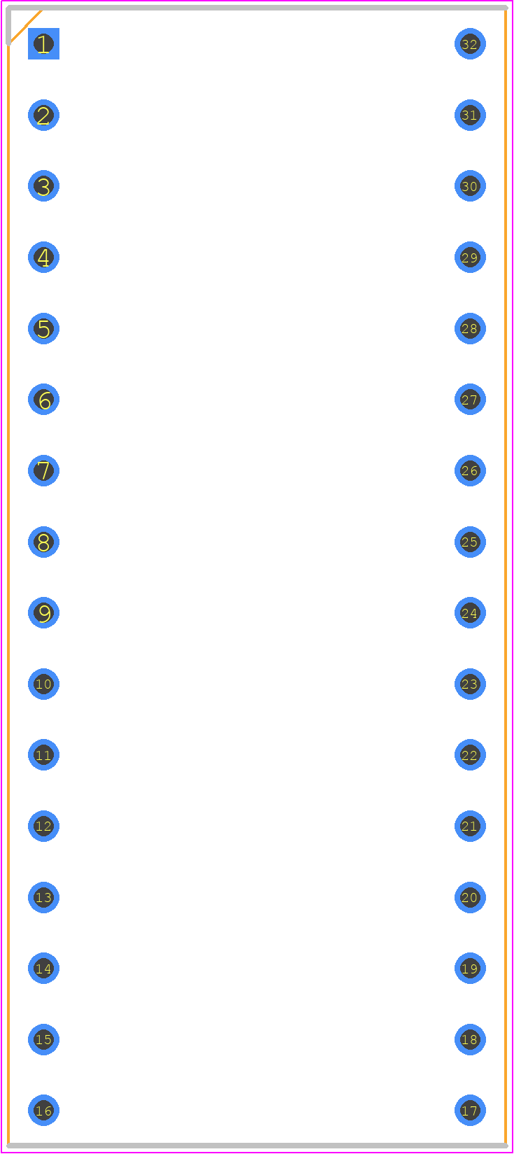 532-AG11D - TE Connectivity PCB footprint - Dual-In-Line Sockets - Dual-In-Line Sockets - 532-AG11D