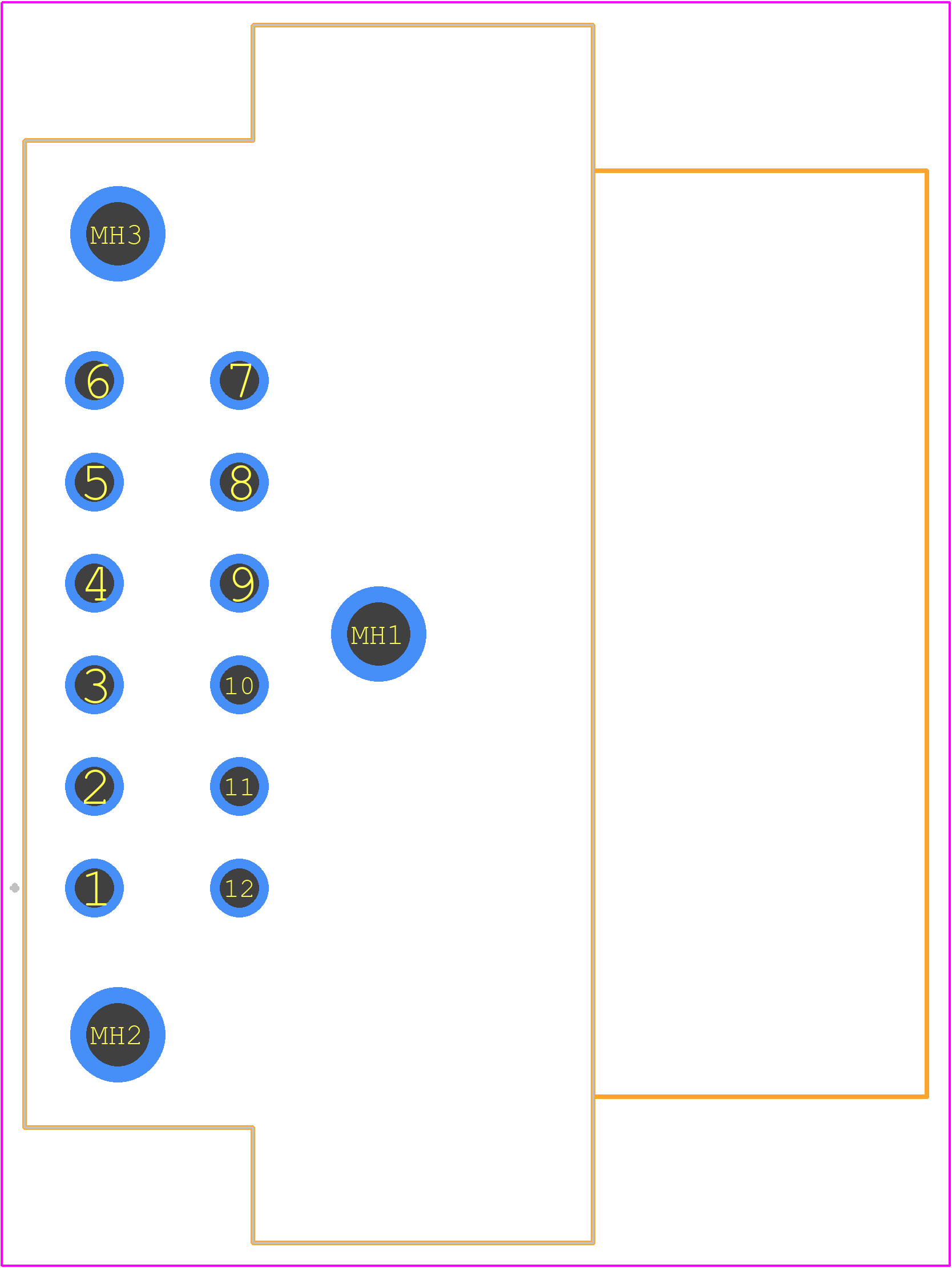 DT13-12PA-G003 - TE Connectivity PCB footprint - Other - Other - DT13-12PA-G003-3