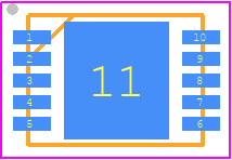 MAX66242/W+ - Analog Devices PCB footprint - Small Outline No-lead - Small Outline No-lead - 10tdfn 3x4mm