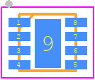 F0424NTGK8 - Renesas Electronics PCB footprint - Small Outline No-lead - Small Outline No-lead - ntg8p2