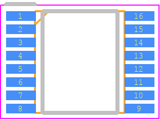 5V2305PGGI - Renesas Electronics PCB footprint - Small Outline Packages - Small Outline Packages - 16TSSOP