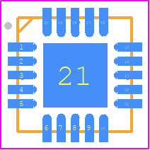 6V31021NLGI - Renesas Electronics PCB footprint - Quad Flat No-Lead - Quad Flat No-Lead - NLG20P1*