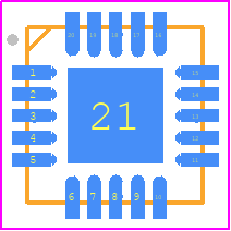 F2923NCGI8 - Renesas Electronics PCB footprint - Quad Flat No-Lead - Quad Flat No-Lead - 4 mm x 4 mm 20-pin TQFN