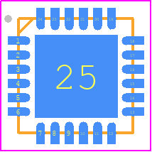 5P49V5923B000NLGI8 - Renesas Electronics PCB footprint - Quad Flat No-Lead - Quad Flat No-Lead - NLG24P2