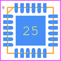 5V49EE502NLGI - Renesas Electronics PCB footprint - Quad Flat No-Lead - Quad Flat No-Lead - NLG24P1