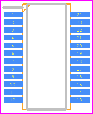 QS3VH861QG - Renesas Electronics PCB footprint - Small Outline Packages - Small Outline Packages - PCG24**