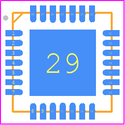 8P34S2104NBGI/W - Renesas Electronics PCB footprint - Quad Flat No-Lead - Quad Flat No-Lead - F1200NBGI