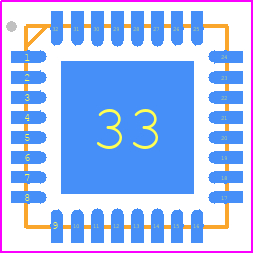 9ZXL0451EKILF - Renesas Electronics PCB footprint - Quad Flat No-Lead - Quad Flat No-Lead - NLG32