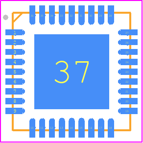 F1320NBGI - Renesas Electronics PCB footprint - Quad Flat No-Lead - Quad Flat No-Lead - NBG36P1