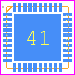 8T49N006A-999NLGI - Renesas Electronics PCB footprint - Quad Flat No-Lead - Quad Flat No-Lead - nlg24p2--