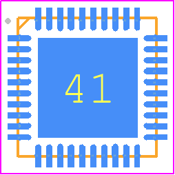 9ZXL0651AKLF - Renesas Electronics PCB footprint - Quad Flat No-Lead - Quad Flat No-Lead - NDG40P2-1
