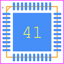 9FGU0641AKLF - Renesas Electronics PCB footprint - Quad Flat No-Lead - Quad Flat No-Lead - QS3257QG
