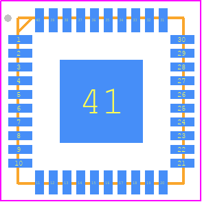 CSPUA877ANLG - Renesas Electronics PCB footprint - Quad Flat No-Lead - Quad Flat No-Lead - NLG40P1-+-
