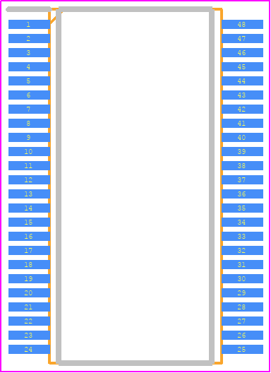 QS3VH16245PAG - Renesas Electronics PCB footprint - Small Outline Packages - Small Outline Packages - PAG48=