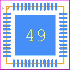 9FGU0831CKILF - Renesas Electronics PCB footprint - Quad Flat No-Lead - Quad Flat No-Lead - NDG48P2_