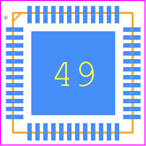 9FGV0831CKILFT - Renesas Electronics PCB footprint - Quad Flat No-Lead - Quad Flat No-Lead - NDG48P1--