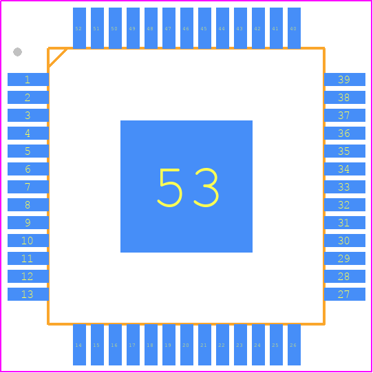 8T33FS6222EPGI - Renesas Electronics PCB footprint - Quad Flat Packages - Quad Flat Packages - 52 lead tqfp