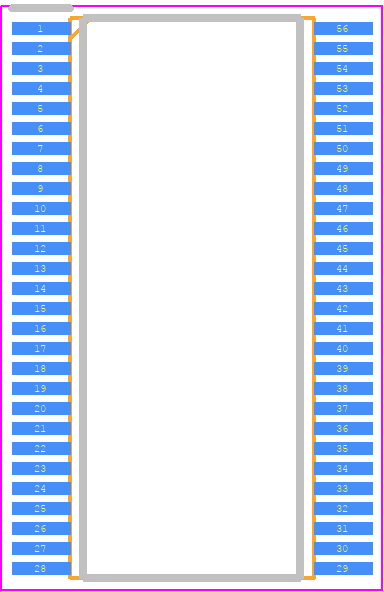 74LVCH16543APAG - Renesas Electronics PCB footprint - Small Outline Packages - Small Outline Packages - PAG56-ren1