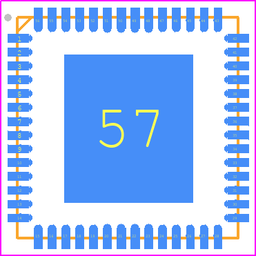 841S012DKILF - Renesas Electronics PCB footprint - Quad Flat No-Lead - Quad Flat No-Lead - NLG56P3_1