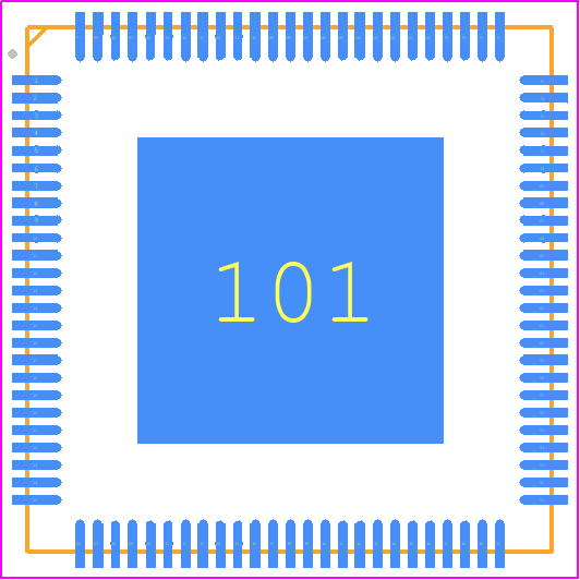 8V54816ANLG8 - Renesas Electronics PCB footprint - Quad Flat No-Lead - Quad Flat No-Lead - 8V54816ANLG8
