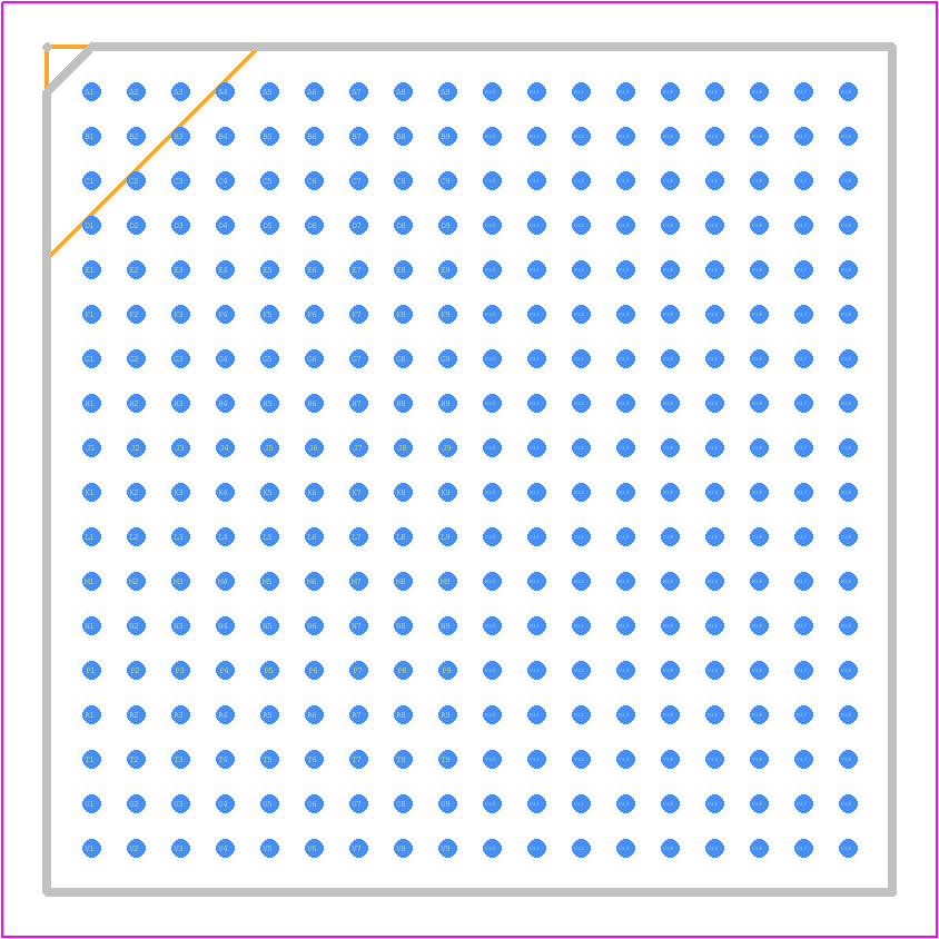 89HPES12N3AZGBCG - Renesas Electronics PCB footprint - BGA - BGA - BCG 324