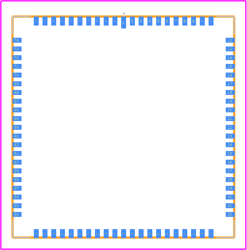 NOIP1SN2000A-QTI - onsemi PCB footprint - Other - Other - LCC84, 19x19 CASE 115BC ISSUE A_2020