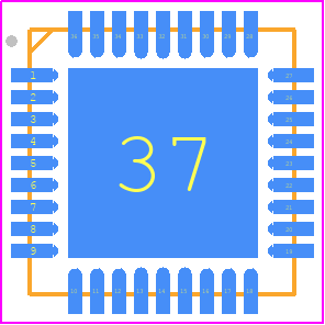 STUW81300TR - STMicroelectronics PCB footprint - Quad Flat No-Lead - Quad Flat No-Lead - VFQFPN36_2019
