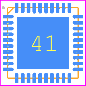 MAX7037EGL+ - Analog Devices PCB footprint - Quad Flat No-Lead - Quad Flat No-Lead - G4066N-1