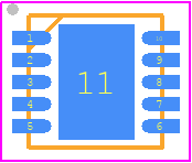DIO5141BCD10 - DIOO Microcircuits PCB footprint - Small Outline No-lead - Small Outline No-lead - DFN3*3-10