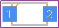 VS-2EFH01-M3/I - Vishay PCB footprint - Small Outline Diode Flat Lead - Small Outline Diode Flat Lead - SMF (DO-219AB)-1