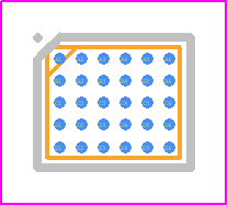 MAX14727EWV+ - Analog Devices PCB footprint - BGA - BGA - 30 WLP_W302A2+2
