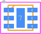 FAN54120MP420X - onsemi PCB footprint - Small Outline No-lead - Small Outline No-lead - DFN6 2x2, 0.65P CASE 506DQ ISSUE O