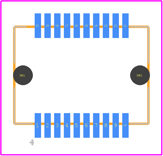 744410001 - Molex PCB footprint - Other - Other - 744410001-2