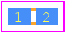 RMCF0402FT4M70 - Stackpole Electronics, Inc. PCB footprint - Resistor Chip - Resistor Chip - 0402.-1