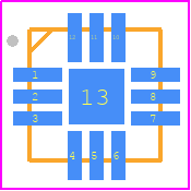 MAX4704EGC+T - Analog Devices PCB footprint - Quad Flat No-Lead - Quad Flat No-Lead - G1233-1