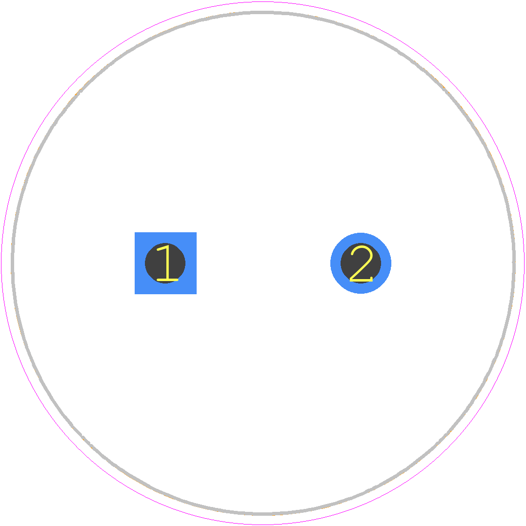 B41231B8478M000 - TDK PCB footprint - Capacitor, Polarized Radial Diameter - Capacitor, Polarized Radial Diameter - 25.4mmx40mm